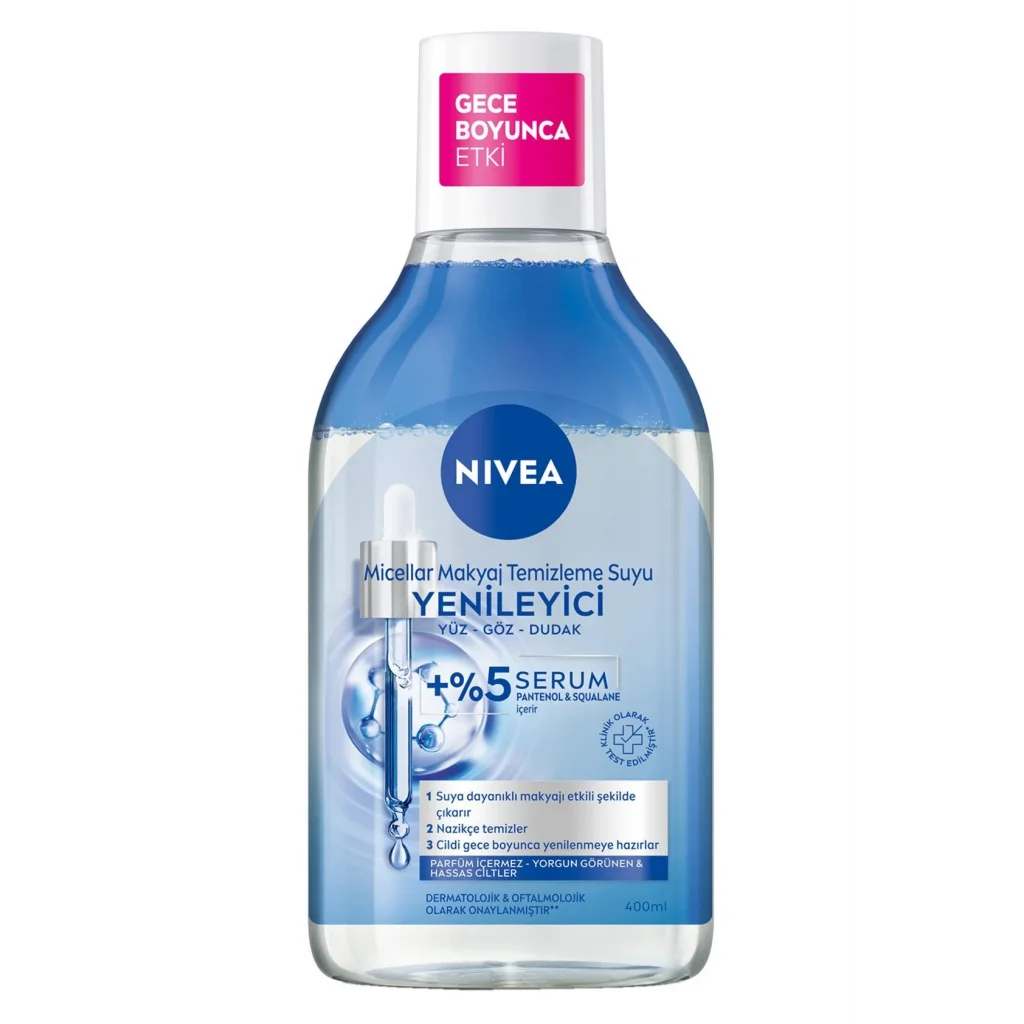 Nivea Yenileyici Micellar Makyaj Temizleme Suyu Serum İçerikli Pantenol Yorgun Görünen Ciltler 400 ml