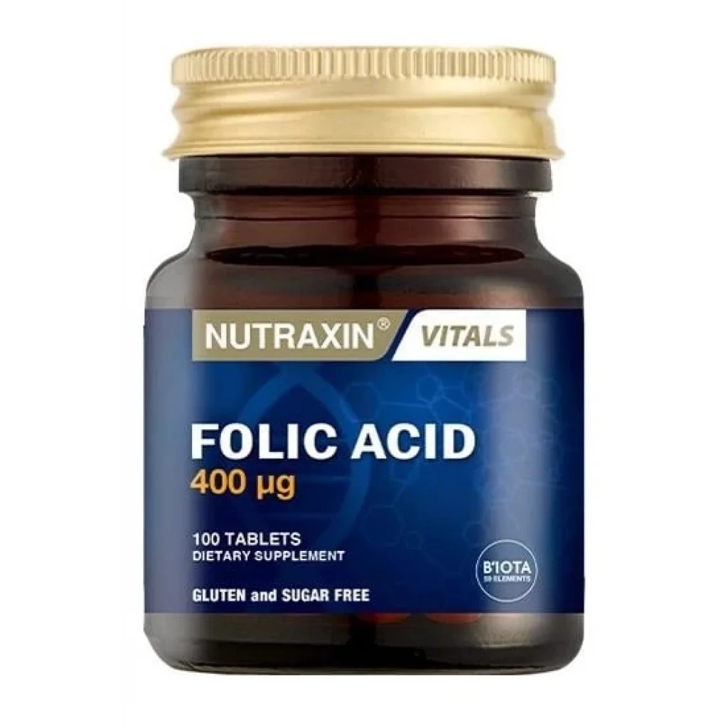 Nutraxin Folic Acid 400 mcg 100 Tablet