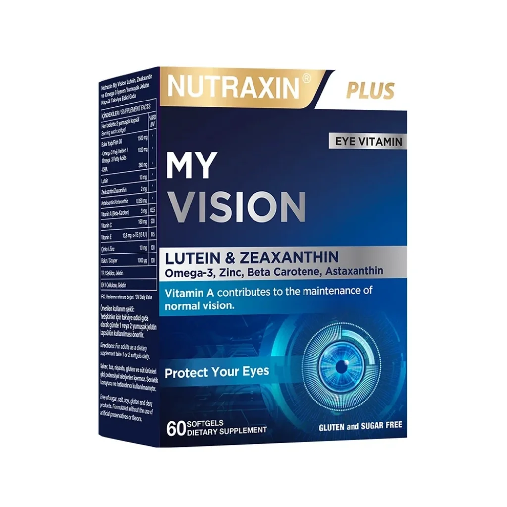 Nutraxin Plus My Vision Göz Vitamini Lutein Zeaksantin 60 Kapsül