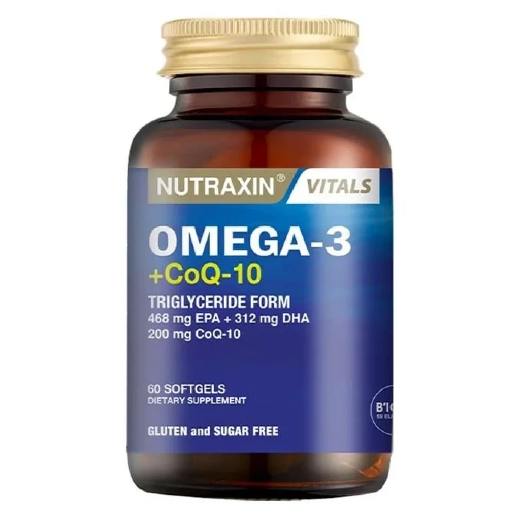 Nutraxin Vitals Omega-3 + Co-Q10 60 Softgel