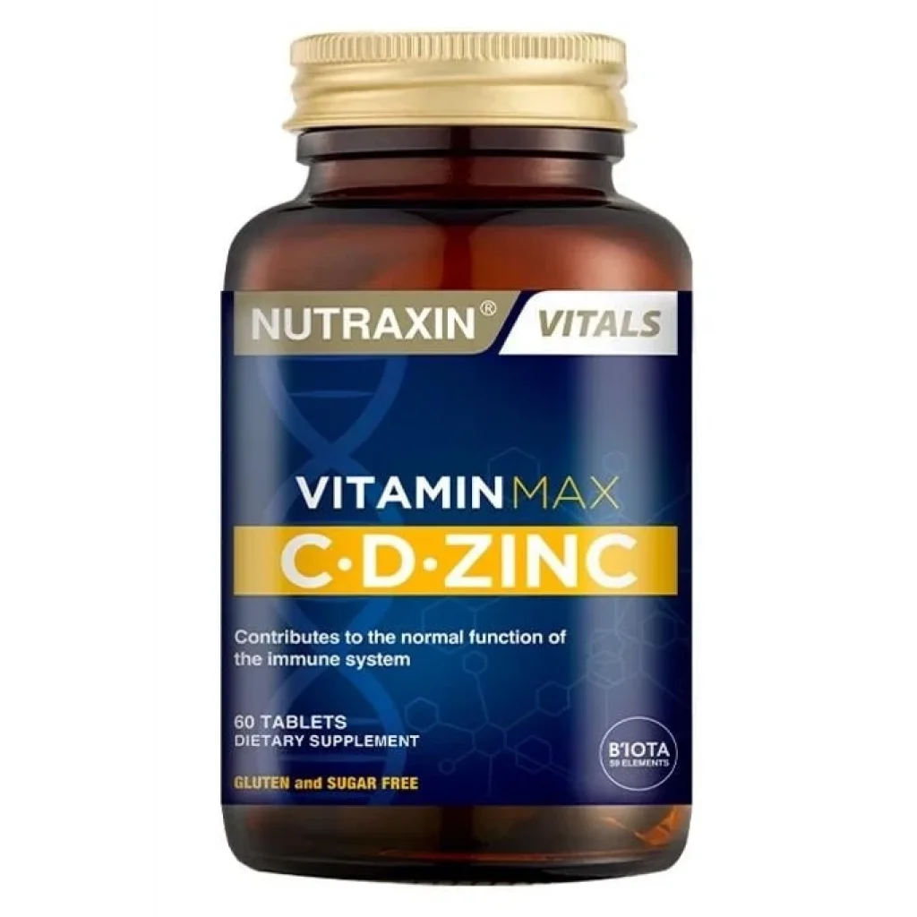 Nutraxin Vitamin Max C + D Zinc 60 Tablet