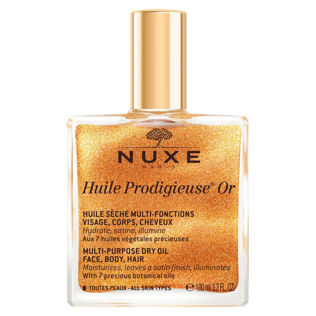 Nuxe Huile Prodigieuse OR Altın Parıltılı Yüz Vücut Saçlar İçin Çok Amaçlı Kuru Yağ 100 ml