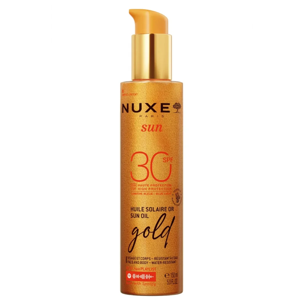 Nuxe Sun - Altın Işıltılı Bronzlaştırıcı Güneş Koruyucu Yağ SPF30 150 ml