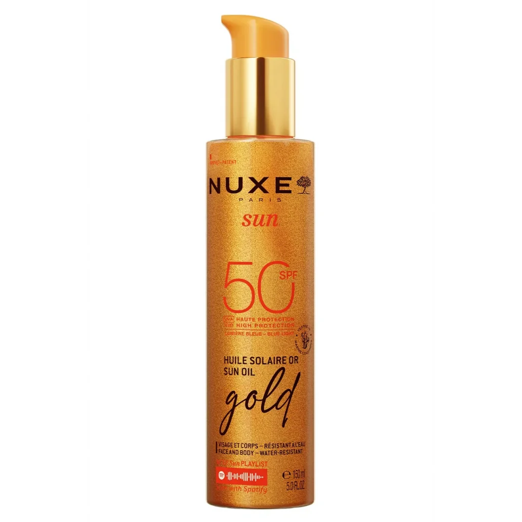 Nuxe Sun - Altın Işıltılı Bronzlaştırıcı Güneş Koruyucu Yağ SPF50 150 ml