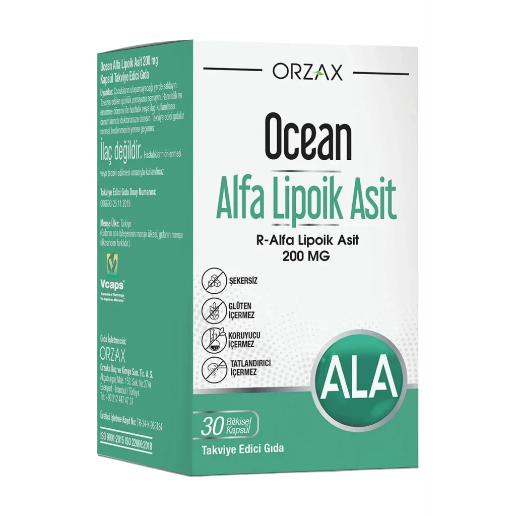Ocean Alfa Lipoik Asit 200 mg 30 Tablet