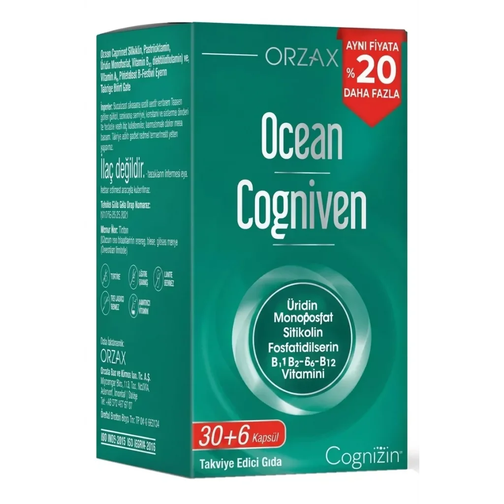 Ocean Cogniven 30+6 Kapsül - %20 Daha Fazla Etiketli