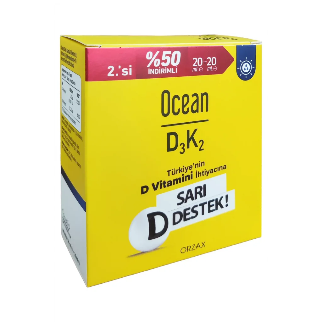 Ocean D3K2 Damla 20 ml + 2. %50 İndirimli