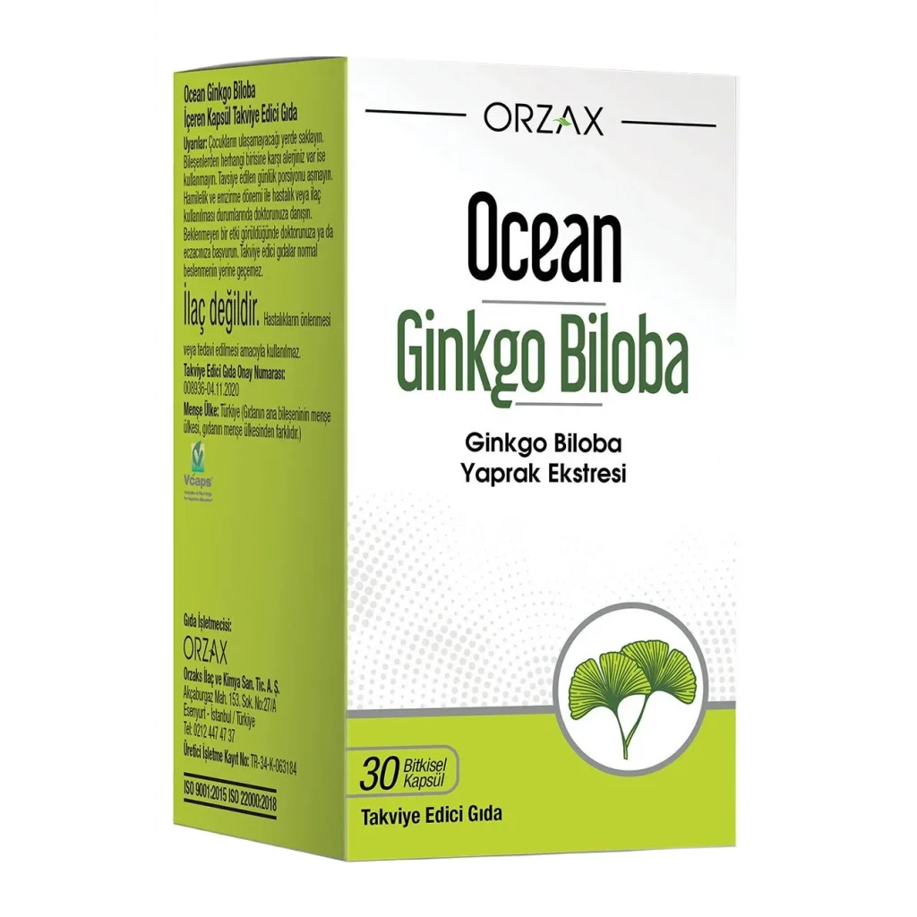 Ocean Ginkgo Biloba 30 Kapsül