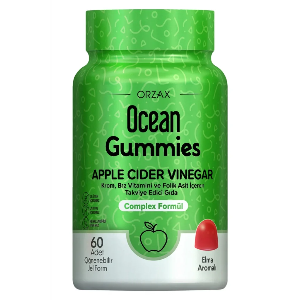 Ocean Gummies Apple Cider Vinegar 60 Çiğneme Form