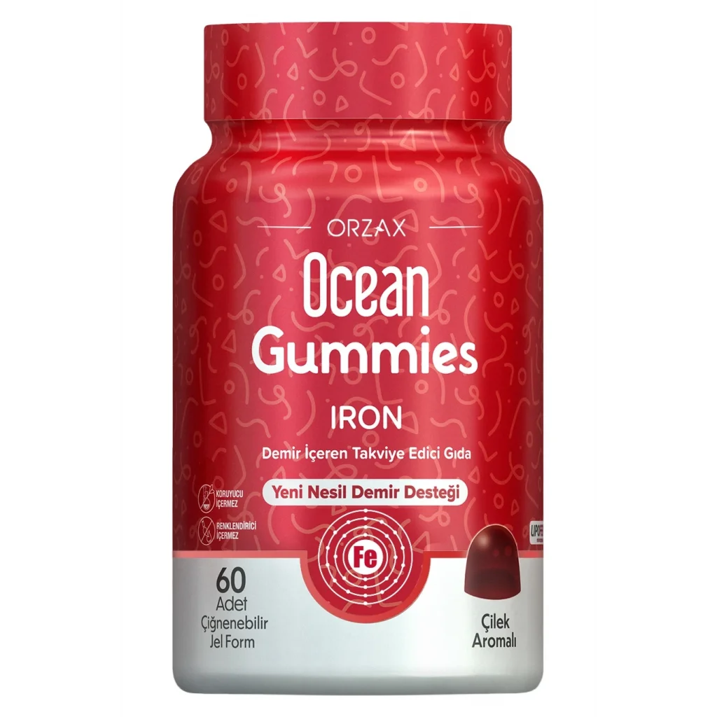 Ocean Gummies İron Demir 60 Çiğnenebilir Jel