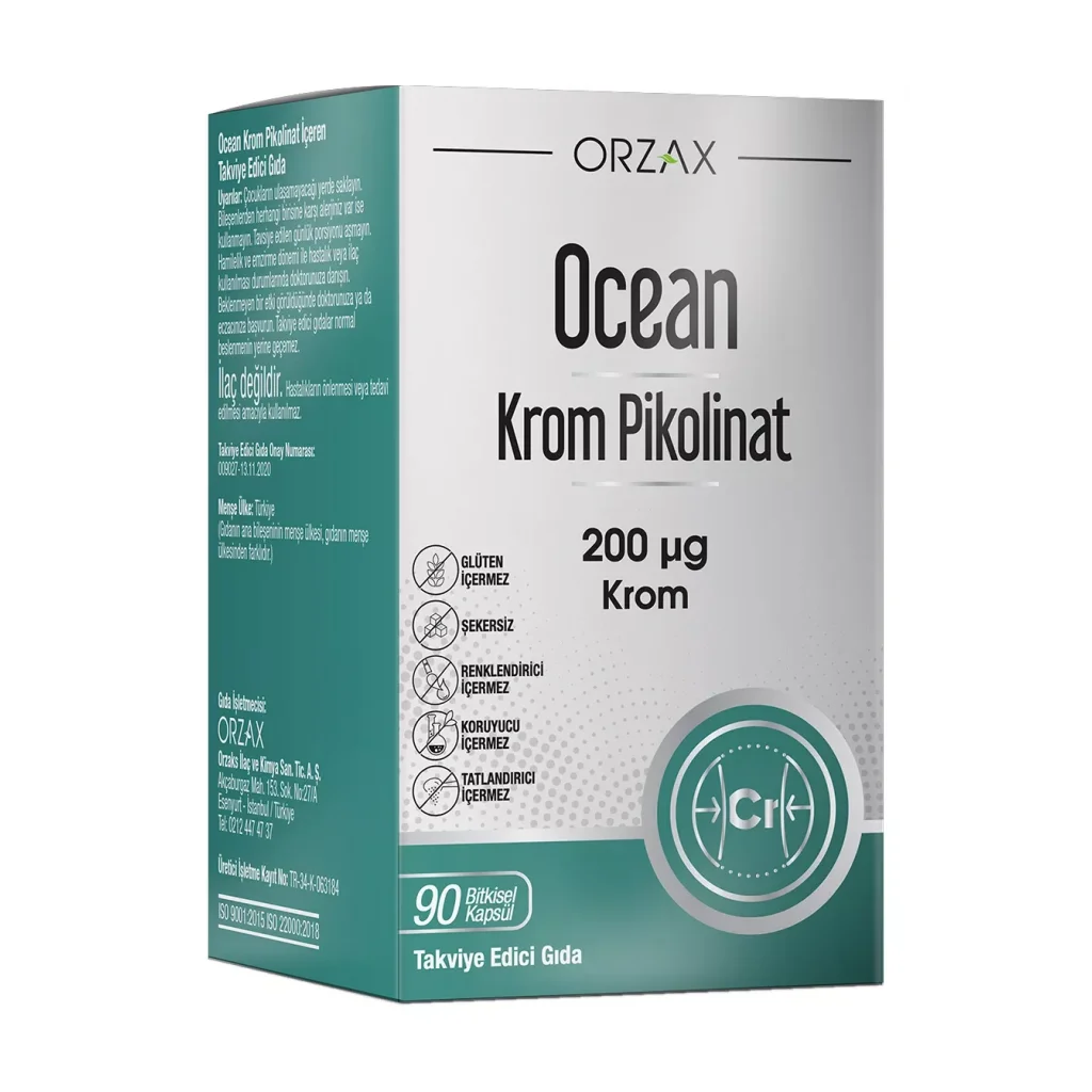 Ocean Krom Pikolinat 200 mcg 90 Kapsül