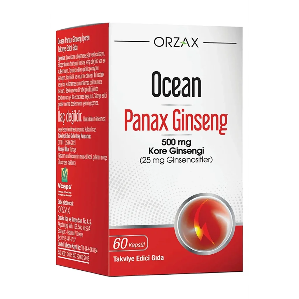 Ocean Panax Ginseng 500 mg 60 Kapsül
