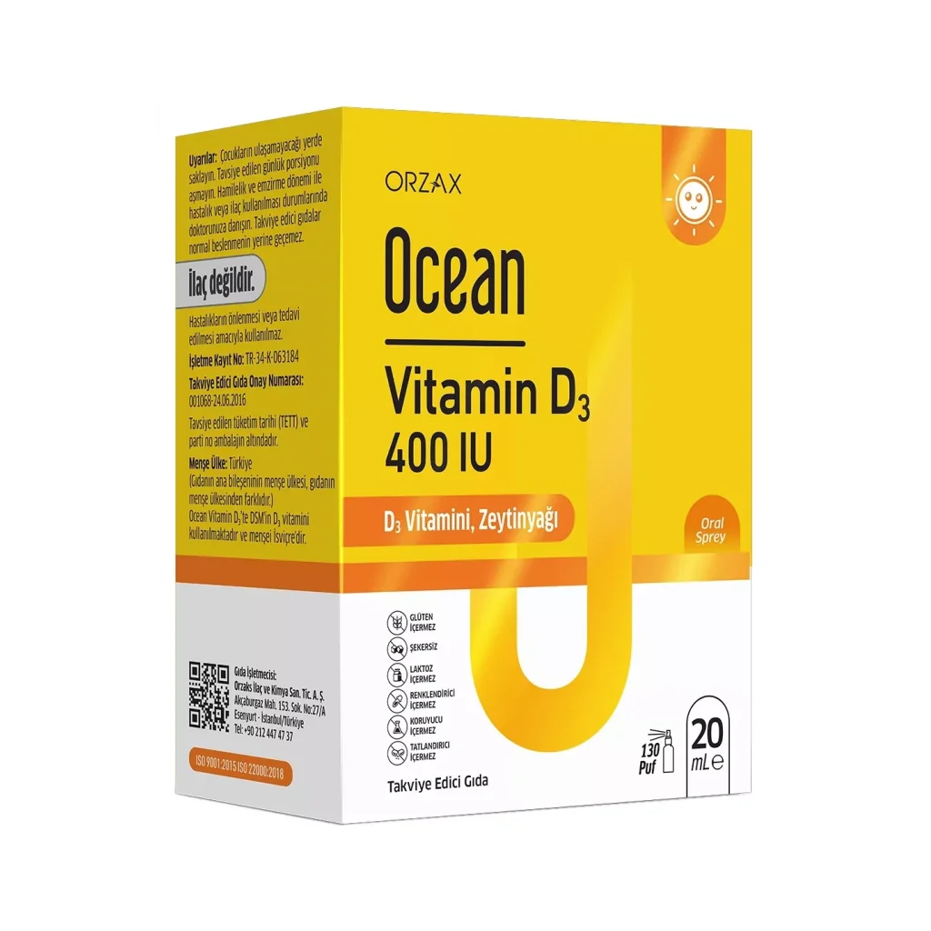 Ocean Vitamin D3 400 IU Oral Sprey 20 ml
