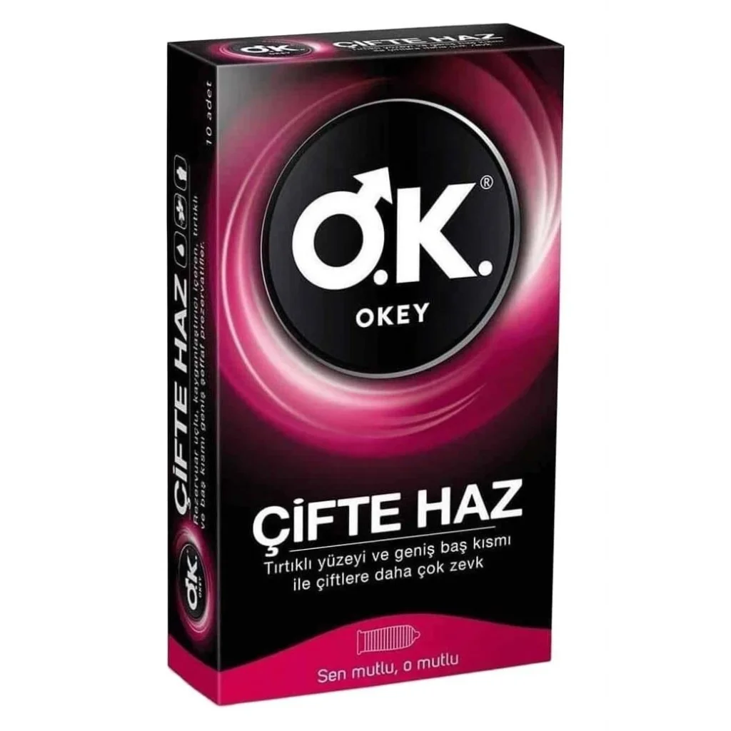 Okey Çifte Haz Prezervatif 10lu