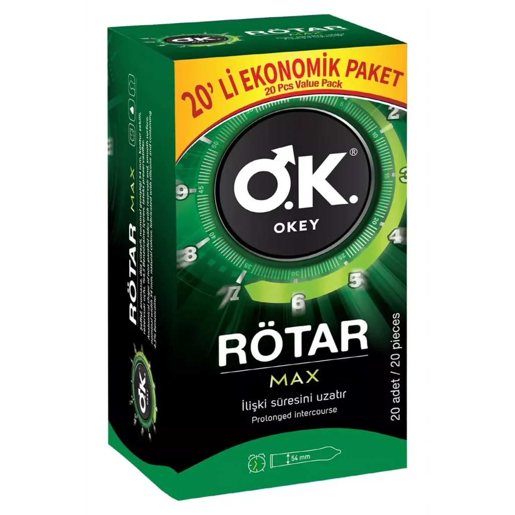 Okey Rötar Max Prezervatif 20lu