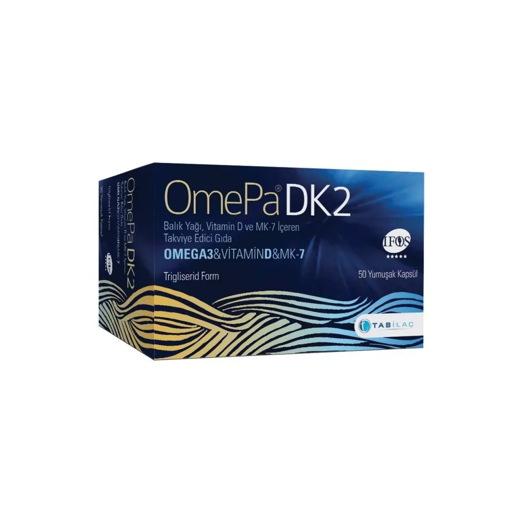 Omepa DK2 Omega 3  Vitamin D  MENAQ7 50 Yumuşak Kapsül