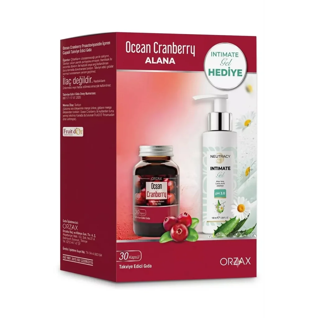 Orzax Ocean Cranberry Alana Intımate Gel Hediye