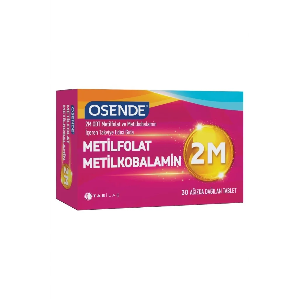 Osende 2M ODT Metilfolat  Metilkobalamin 30 Ağızda Dağılan Tablet
