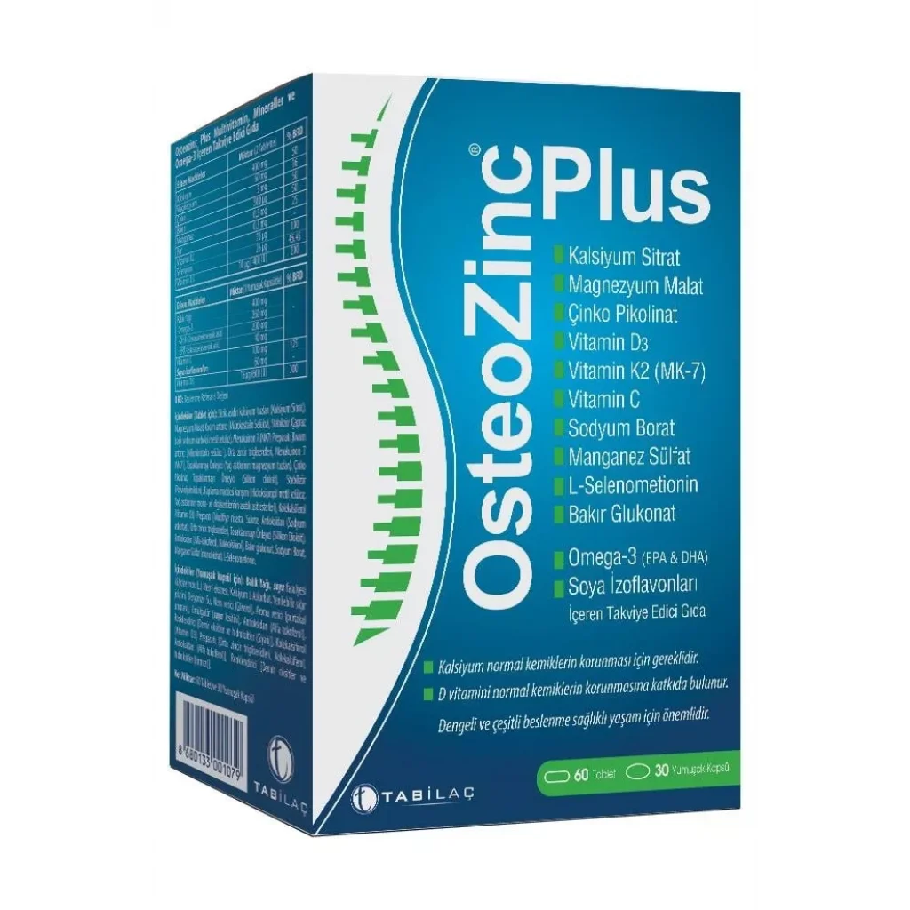 Osteozinc Plus Calcium 60 Tablet + 30 Yumuşak Kapsül