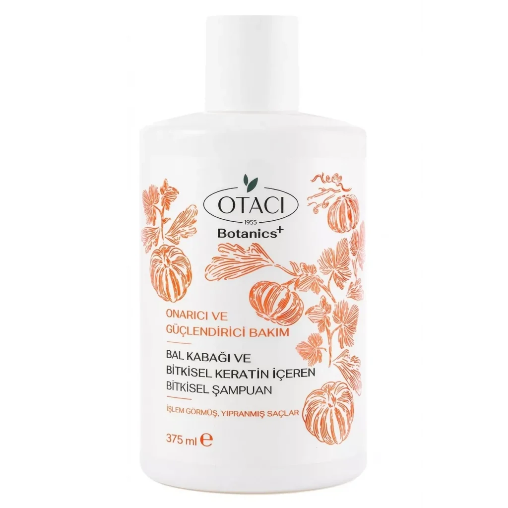 Otacı Botanics+ Onarıcı ve Güçlendirici Bitkisel Bakım Şampuanı Bal Kabağı ve Bitkisel Keratin 375 ml