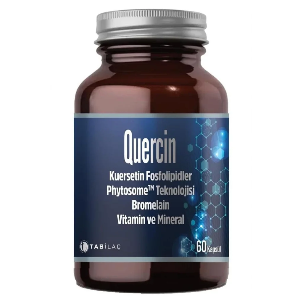 Quercin Fitozomal Kuersetin Bromelain Vitamin ve Mineral 60 Kapsül