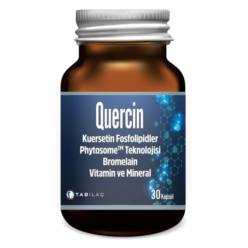 Quercin Kuersetin Fosfolipitler Bromelain Vitamin ve Mineral 30 Kapsül