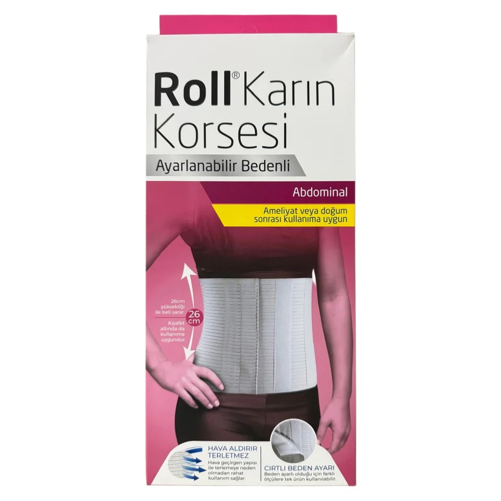 Roll Karın Korsesi Ayarlanabilir Bedenli