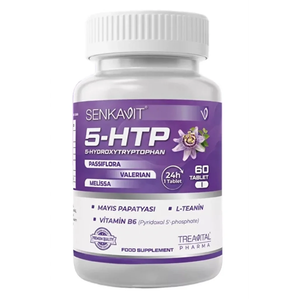 senkavit 5 HTP, Valeriana, Melisa, L-Teanin ve Vitamin B6 içeren 60 Lı Tablet
