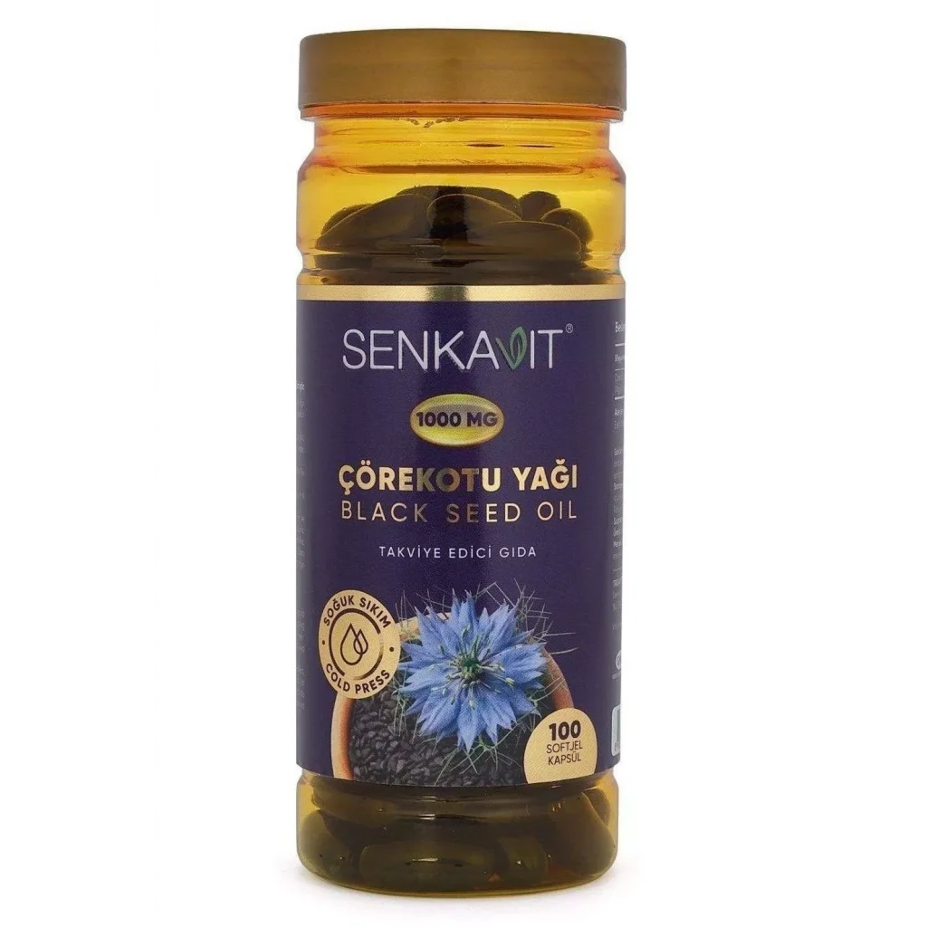 Senkavit Bitkisel Çörekotu Yağı Softjel 1000 mg 100 Kapsül
