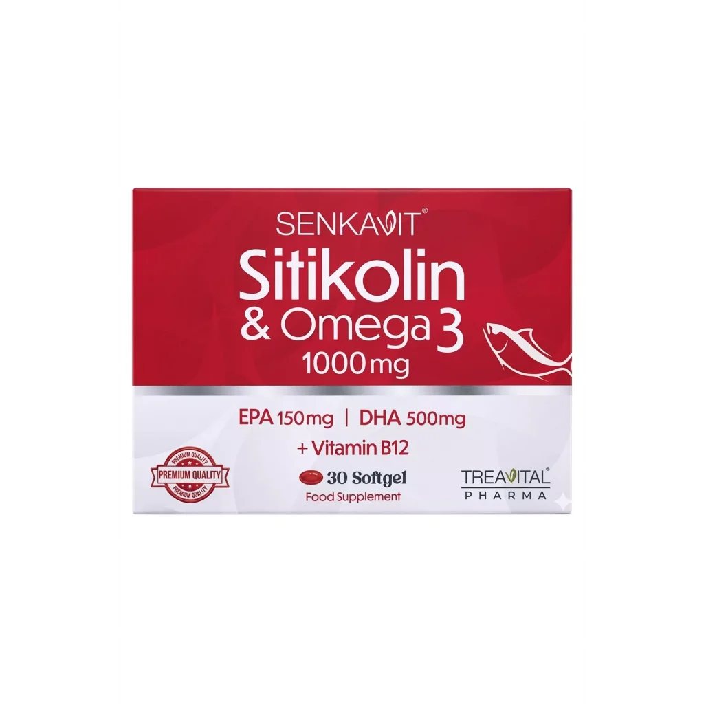 Senkavit Sitikolin + Omega 3 + Vitamin B12 30 Kapsül