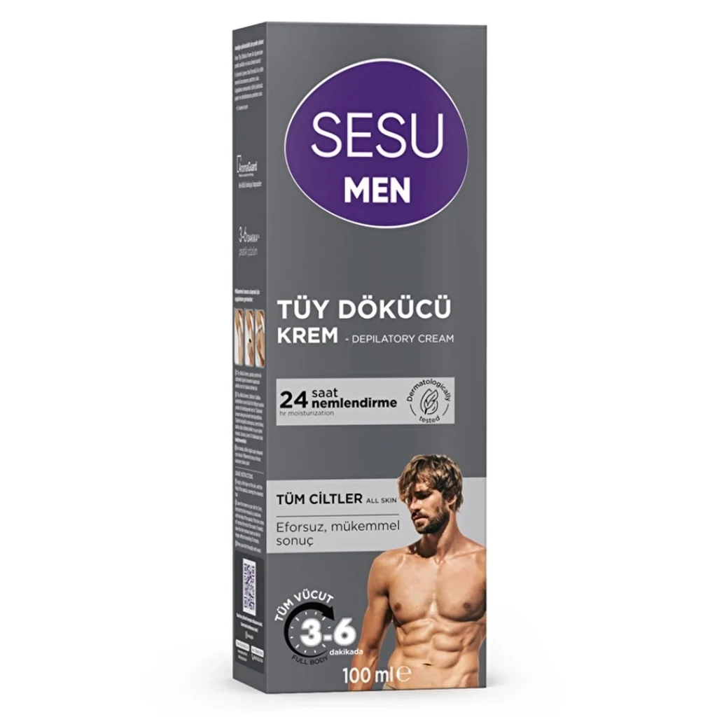Sesu Erkekler için Tüy Dökücü Krem 100ml
