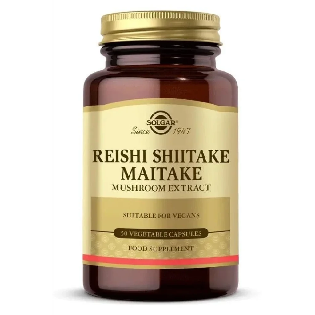 Solgar Reishi Shiitake Maitake Mushroom Extract 50 Kapsül