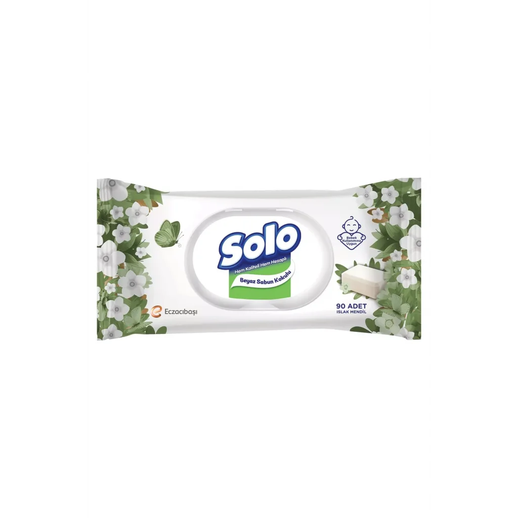 Solo Beyaz Sabun Kokulu Islak Mendil 90 Adet