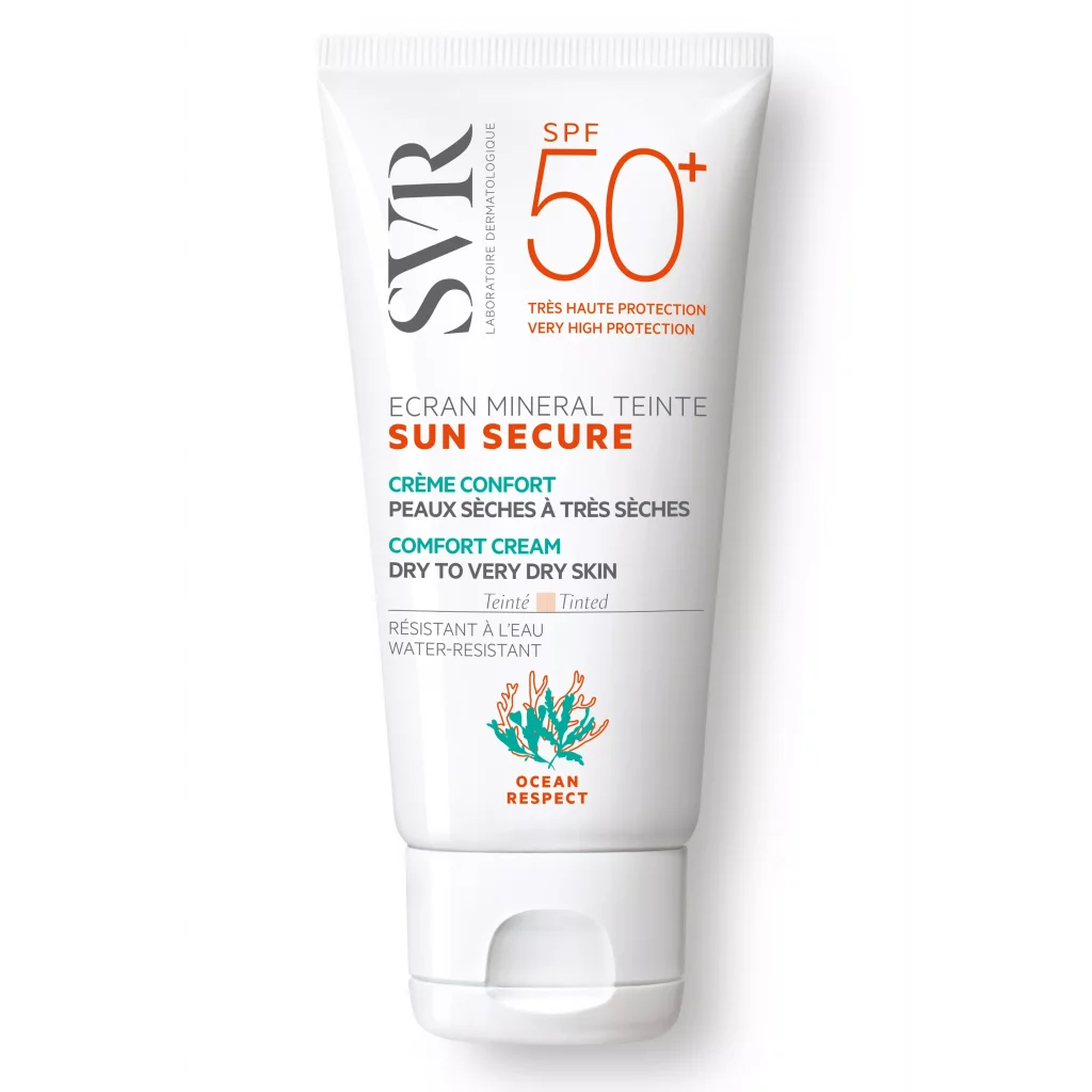 SVR Sun Secure Ecran Mineral Teinte Spf 50+ Mineral Filtreli Renkli Güneş Koruyucu Krem - Kuru ve Çok Kuru Cilt 60 gr