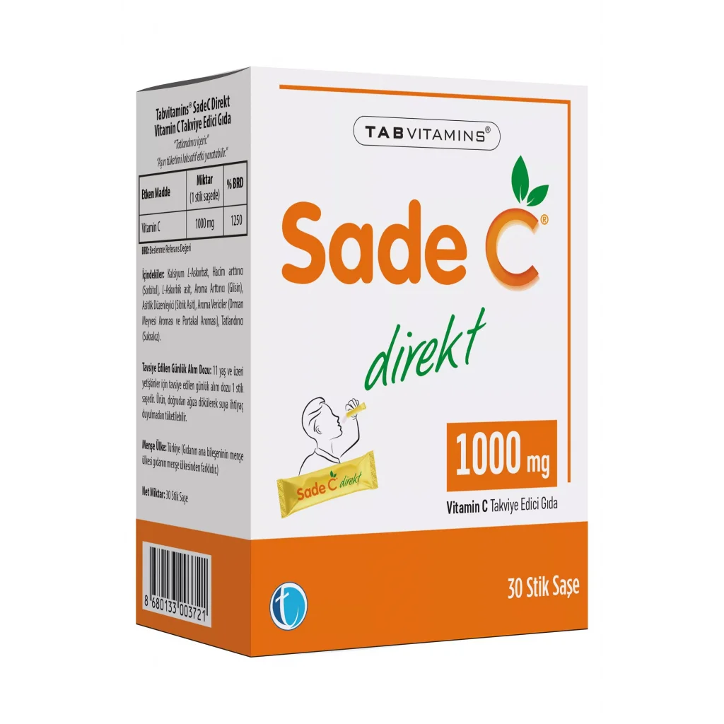 Tab İlaç Sade-C Direkt C Vitamini 30 Stik Şase