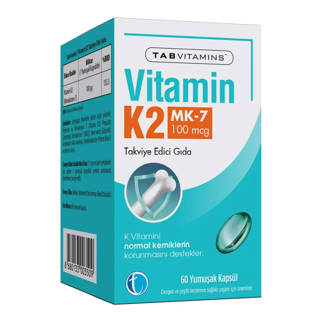 Tab Vitamins Vitamin K2 60 Kapsül