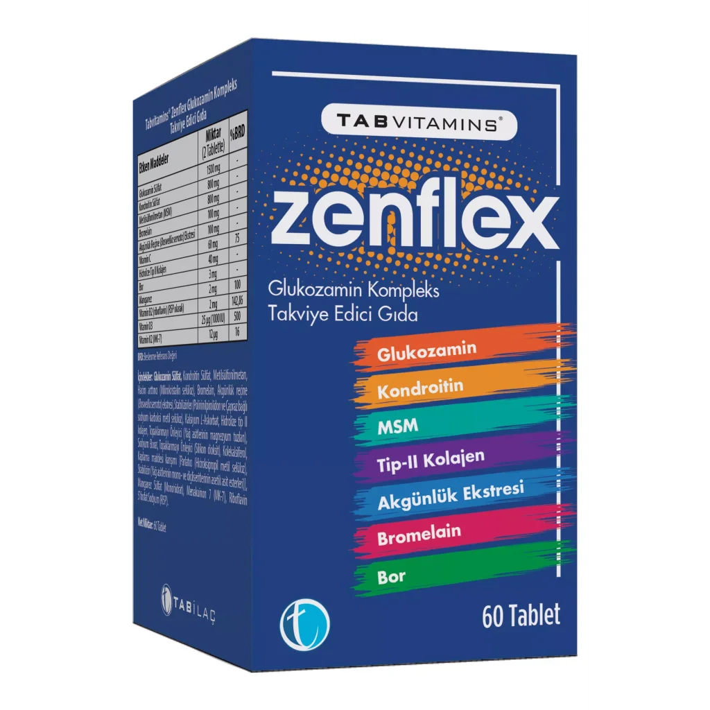 Tab Vitamins Zenflex Takviye Edici Gıda 60 Tablet