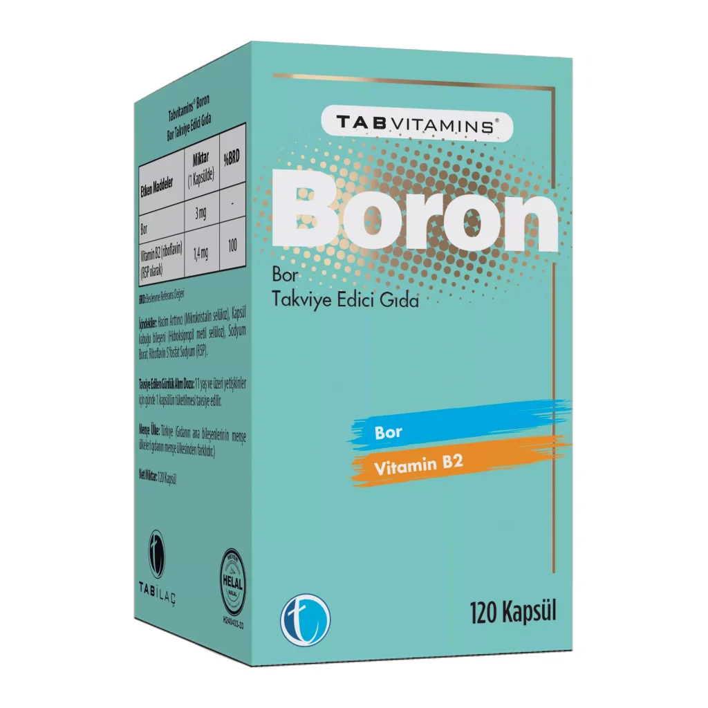 TabVitamins Boron BOR Takviye Edici Gıda 120 Kapsül