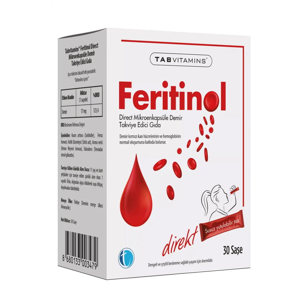 Tabvitamins Feritinol 30 Saşe