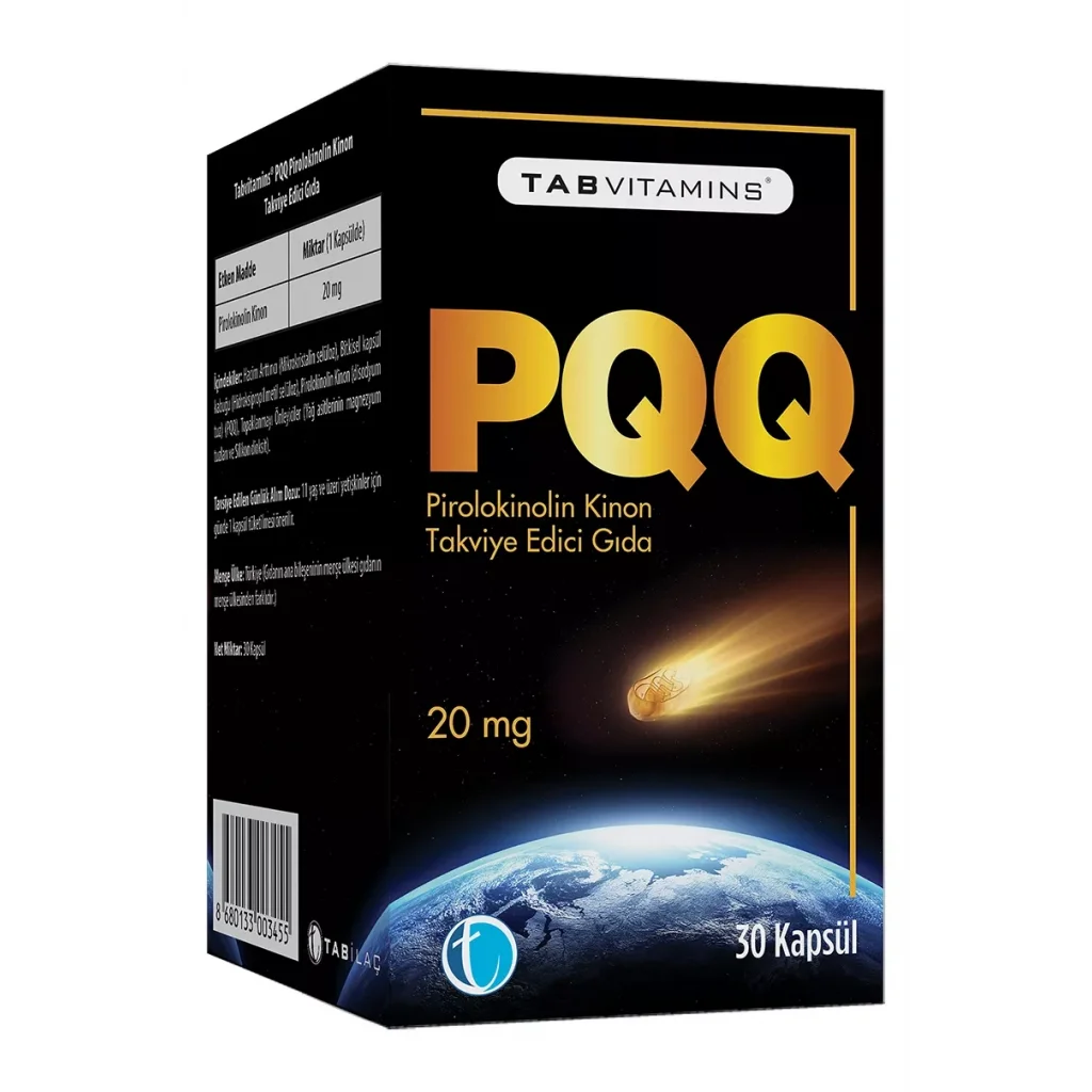 Tabvitamins PQQ Pirolokinolin Kinon 20 mg 30 Kapsül