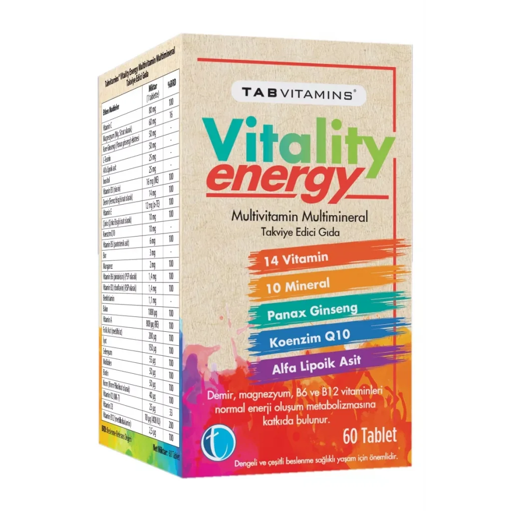 Tabvitamins Vitality Energy 60 Tablet