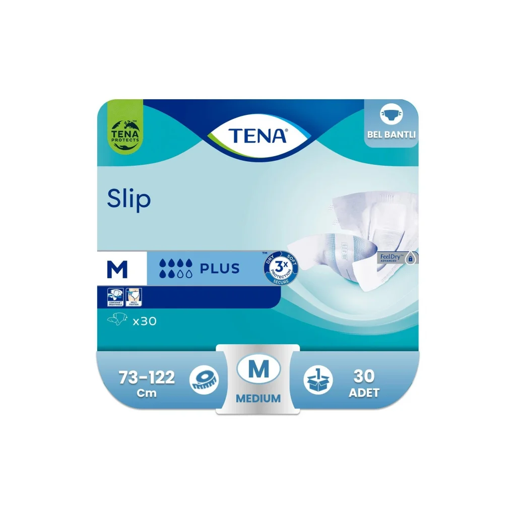 Tena Proskin Slip Plus 6 Damla Hasta Bezi Medium 30lu