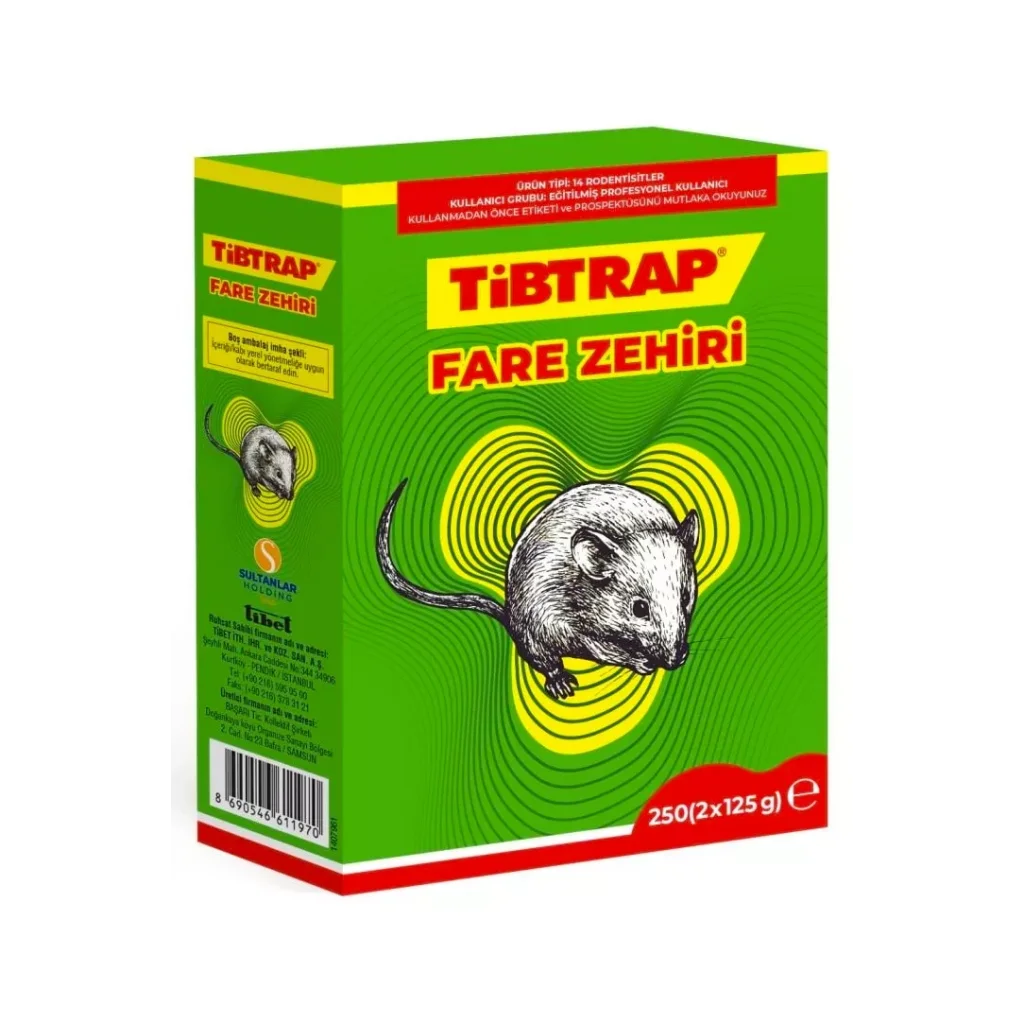 Tibtrap Fare Zehri Buğday Fare Kovucu (125X2)250Gr