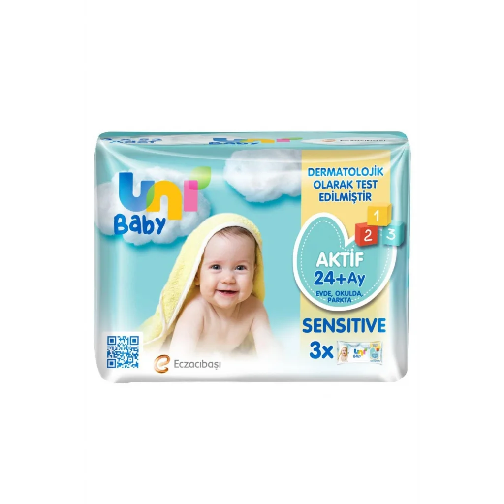 Uni Baby Aktif 24+ Ay Islak Mendil 52 Yaprak - 3 Adet