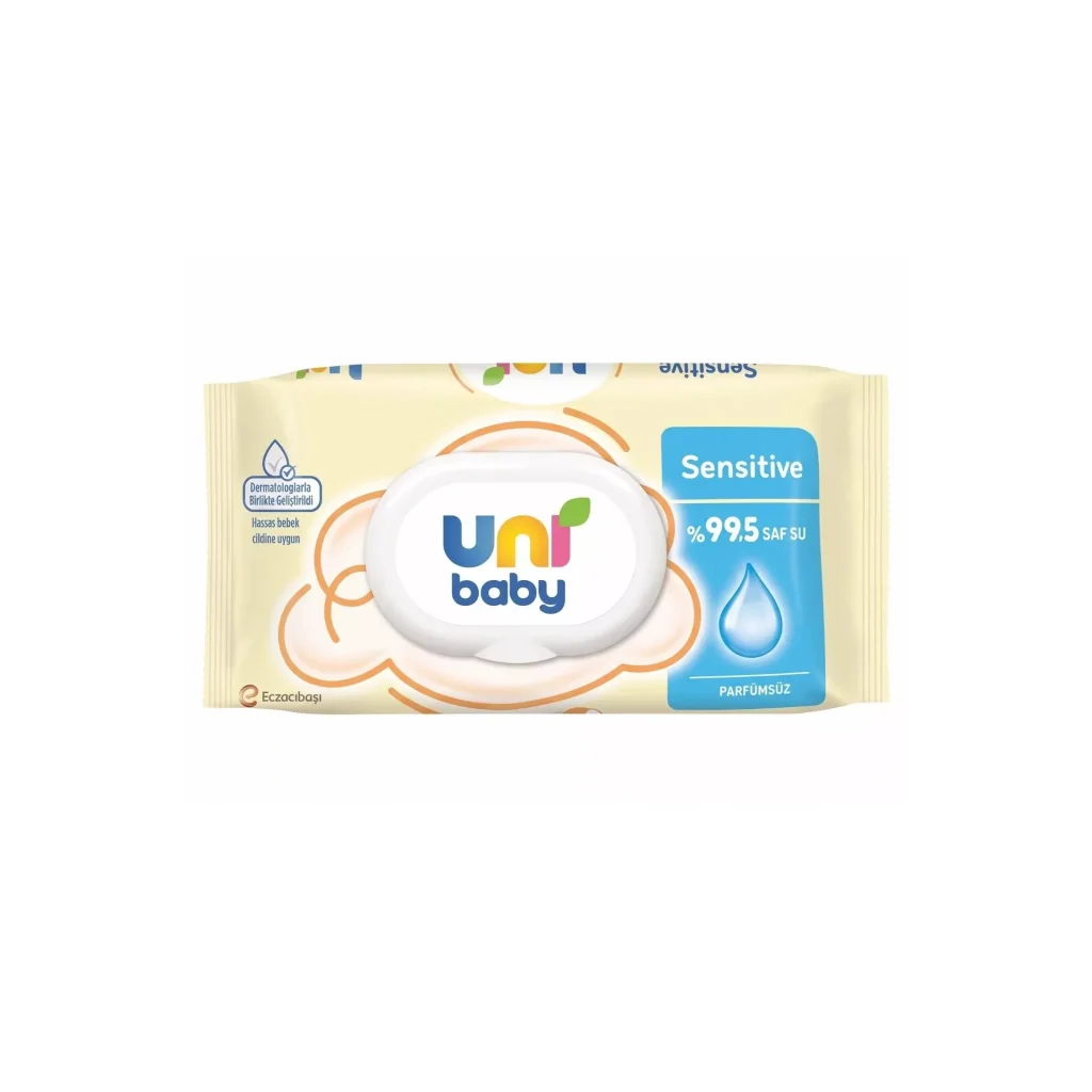 Uni Baby Sensitive Parfümsüz Islak Mendil, 90 Adet