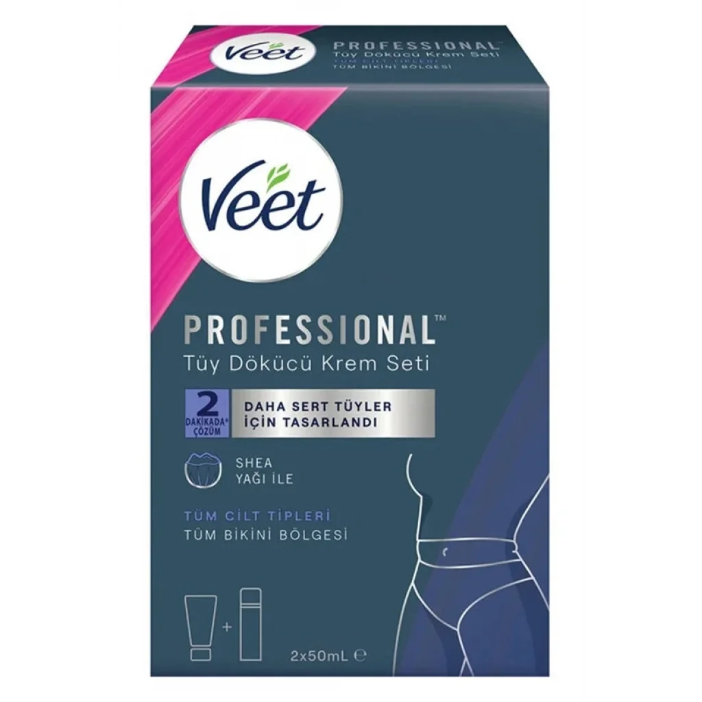 Veet Professional Bikini Bölgesi Tüy Dökücü Krem Seti 50 + 50 ml