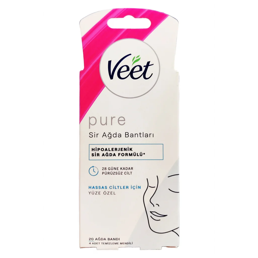Veet Sir Ağda Bandı Pure Yüz 20li