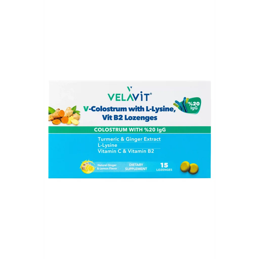 Velavit V-Colostrum With L-Lysine Vitamin B2 Lozenges 15 Pastil