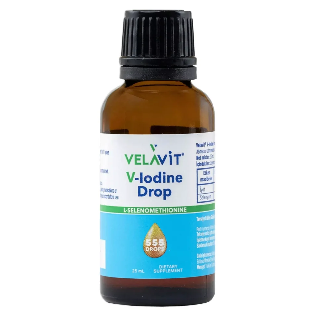 Velavit V-lodine Drop İyot ve Selenyum İçeren Takviye Edici Gıda 25 ml