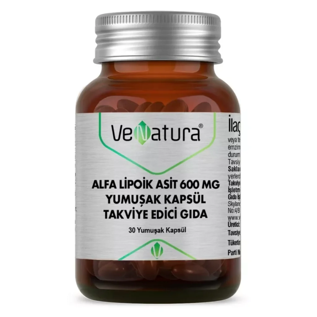 Venatura Alfa Lipoik Asit 600 Mg 30 Yumuşak Kapsül